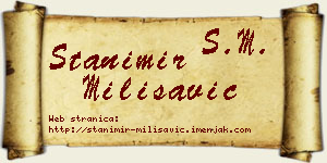 Stanimir Milisavić vizit kartica